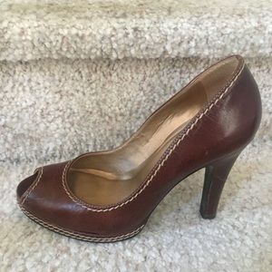 Carlos Santana peep toe pumps